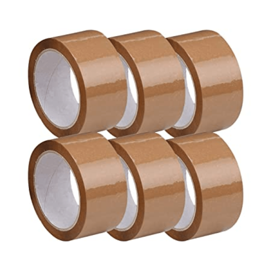 thumbnail image 2 of Adhes Tape 2 Inch Heavy Duty Packing Tape – 2.5 Mil Brown Carton Sealing Rolls (2x72 Bulk) 2 of 3